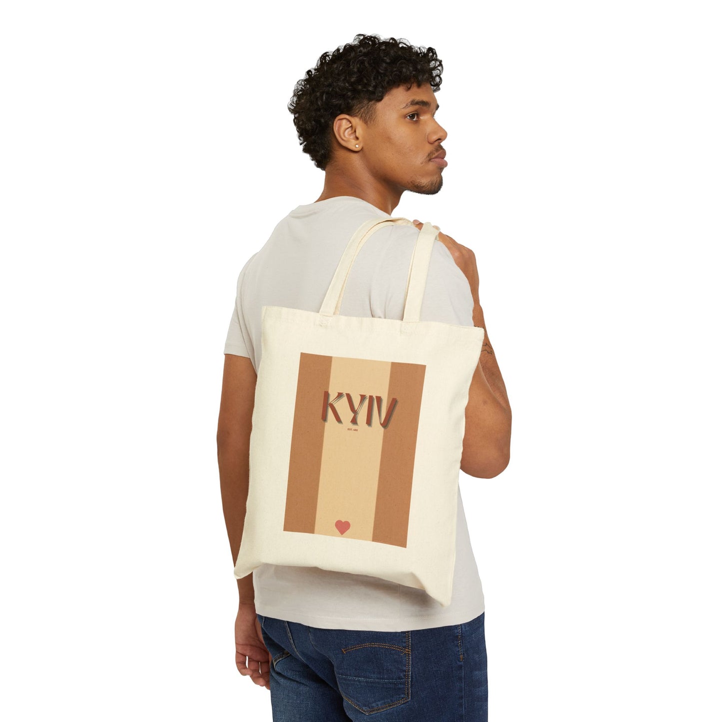 KYIV Preppy Canvas Tote, Global Nomad Edition