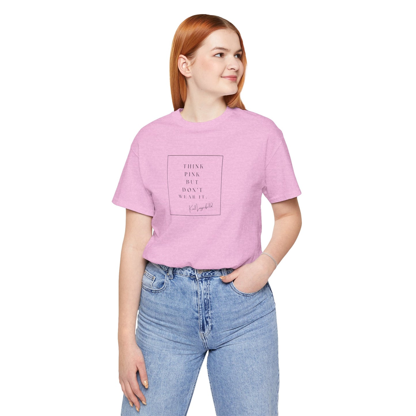 Fashionista Tee - Jersey Short Sleeve Tee with Karl Lagerfeld Quote