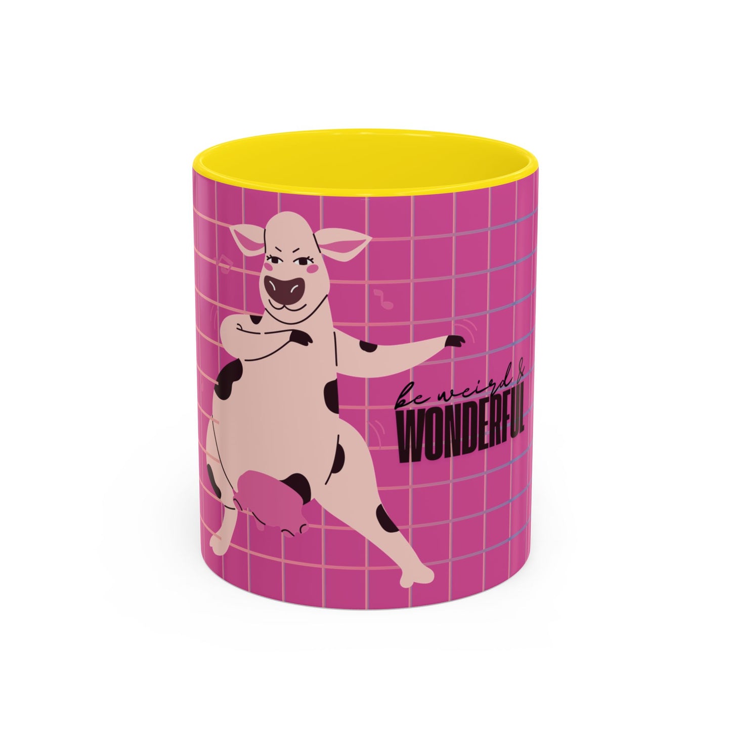 Pink Cow 'Be Weird & Wonderful' Accent Coffee Mug — Fun Kid's Mug