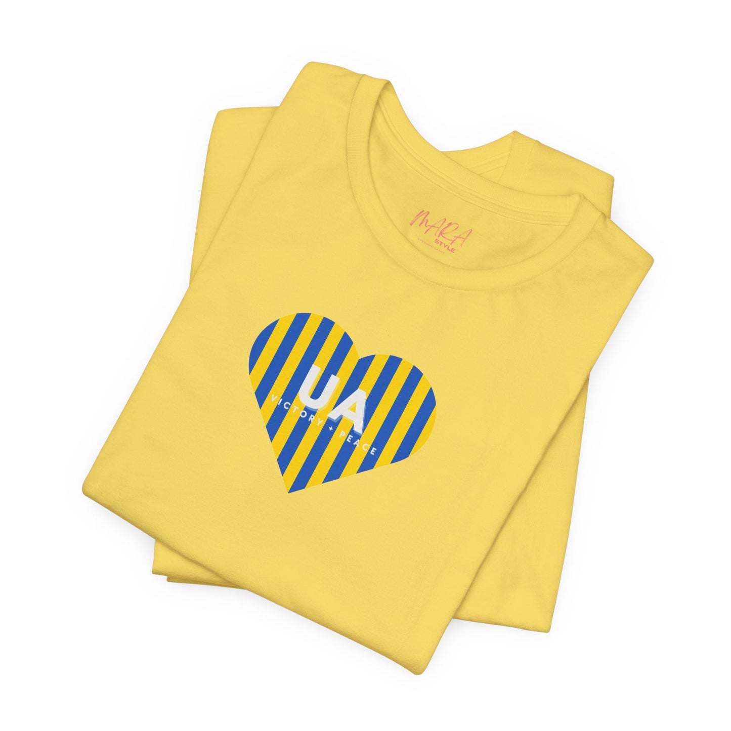 Ukraine Heart Support Tee - Slava Ukraini