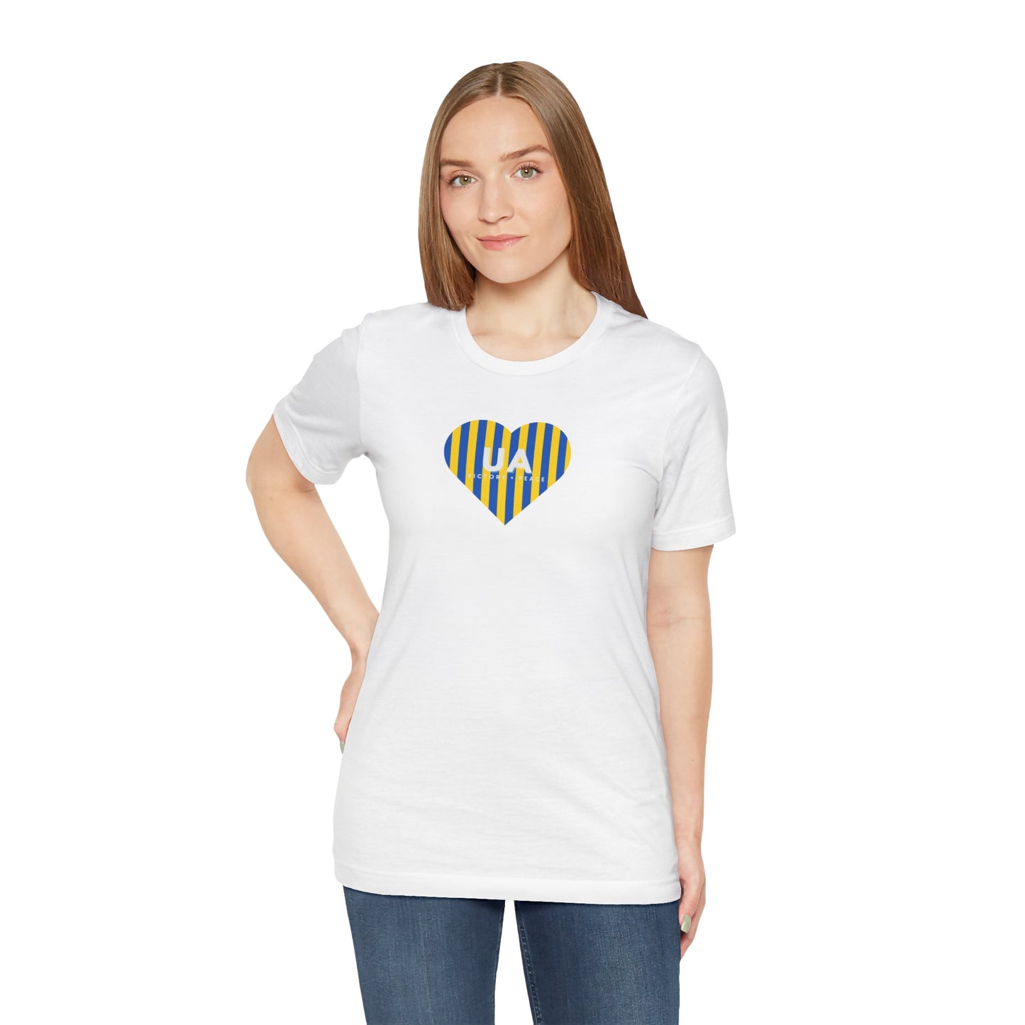 Ukraine Heart Support Tee - Slava Ukraini