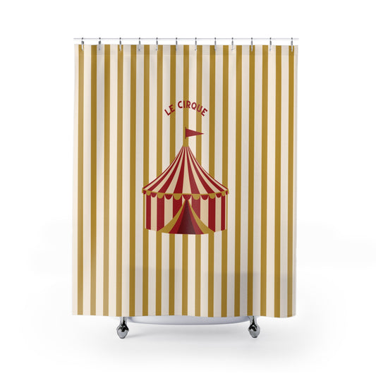 Vintage Le Cirque Tent Stripes Shower Curtain