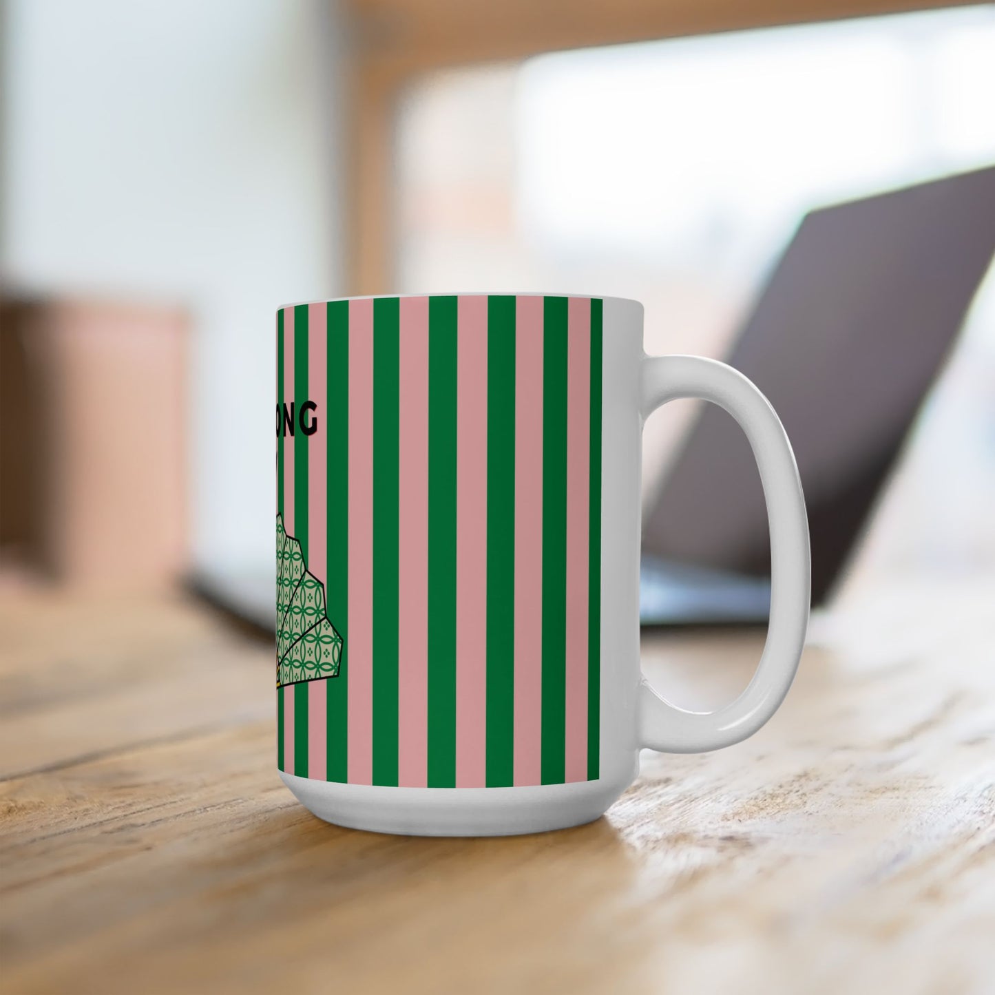 Mahjong Lady Ceramic Mug, Preppy — Game Night Gift  (11oz & 15oz)