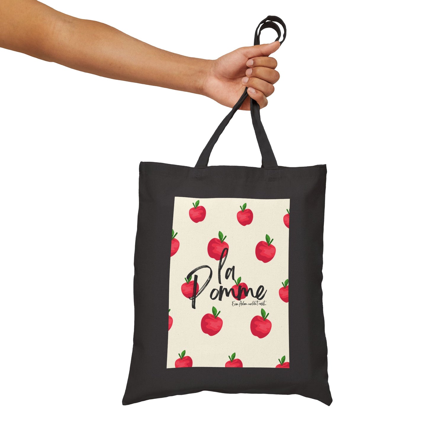 La Pomme "Apple" Cotton Canvas Tote Bag