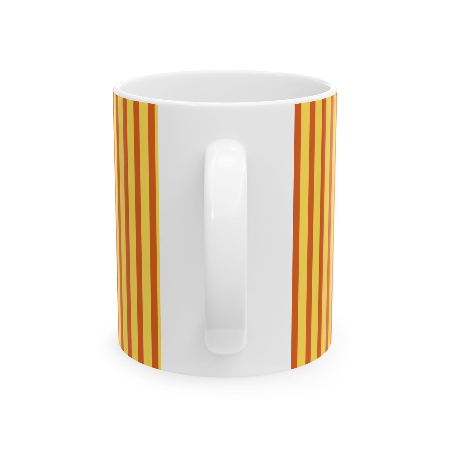 Santa Barbara J’adore Stripe Ceramic Mug, Sunny Yellow (11oz & 15oz)