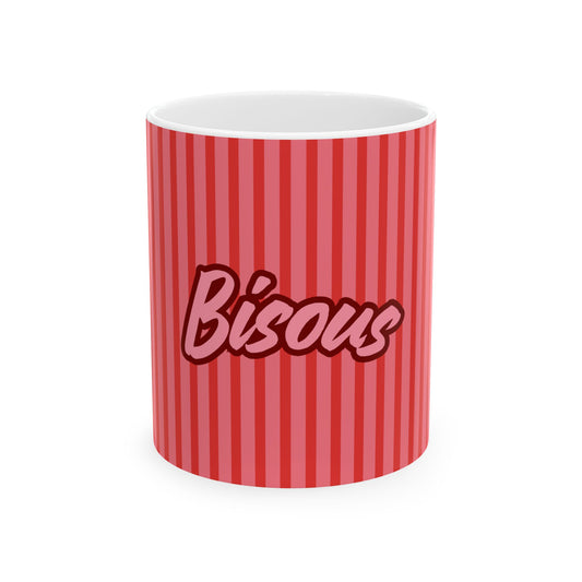 Coffee Mug BISOUS Kisses, Mug for Lovers