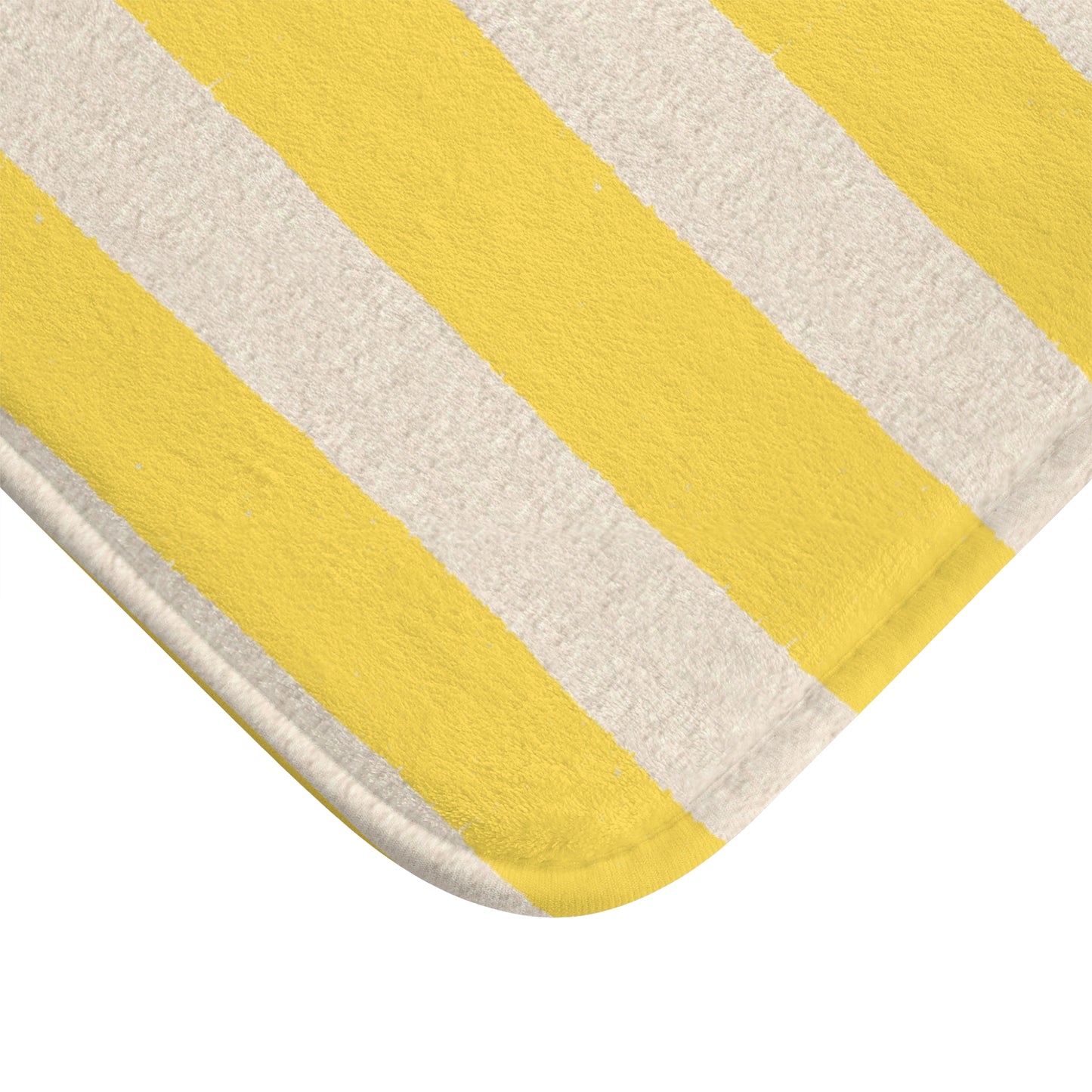 Close-up of a yellow and white striped fabric