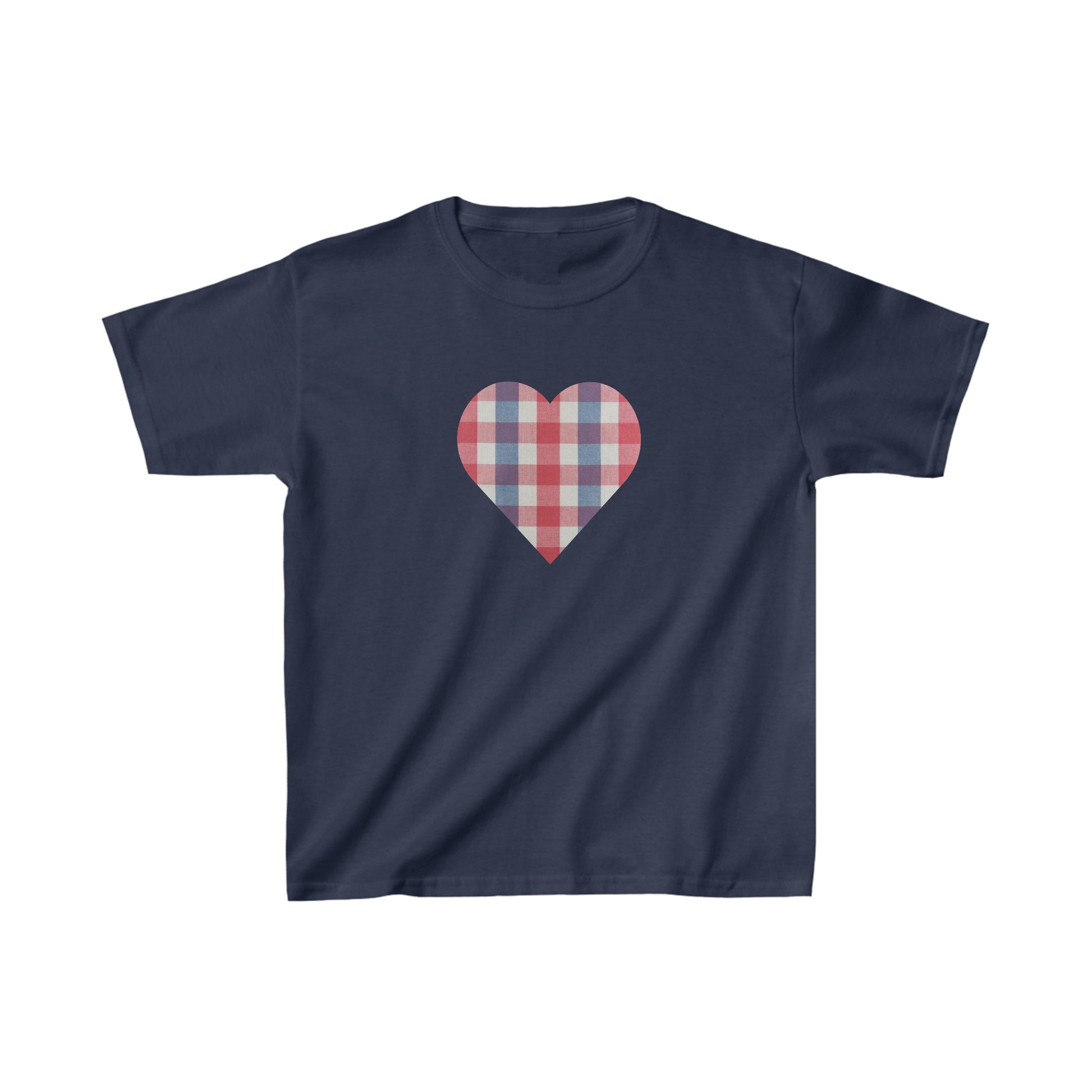 Kids Preppy Heart Tee - Navy 