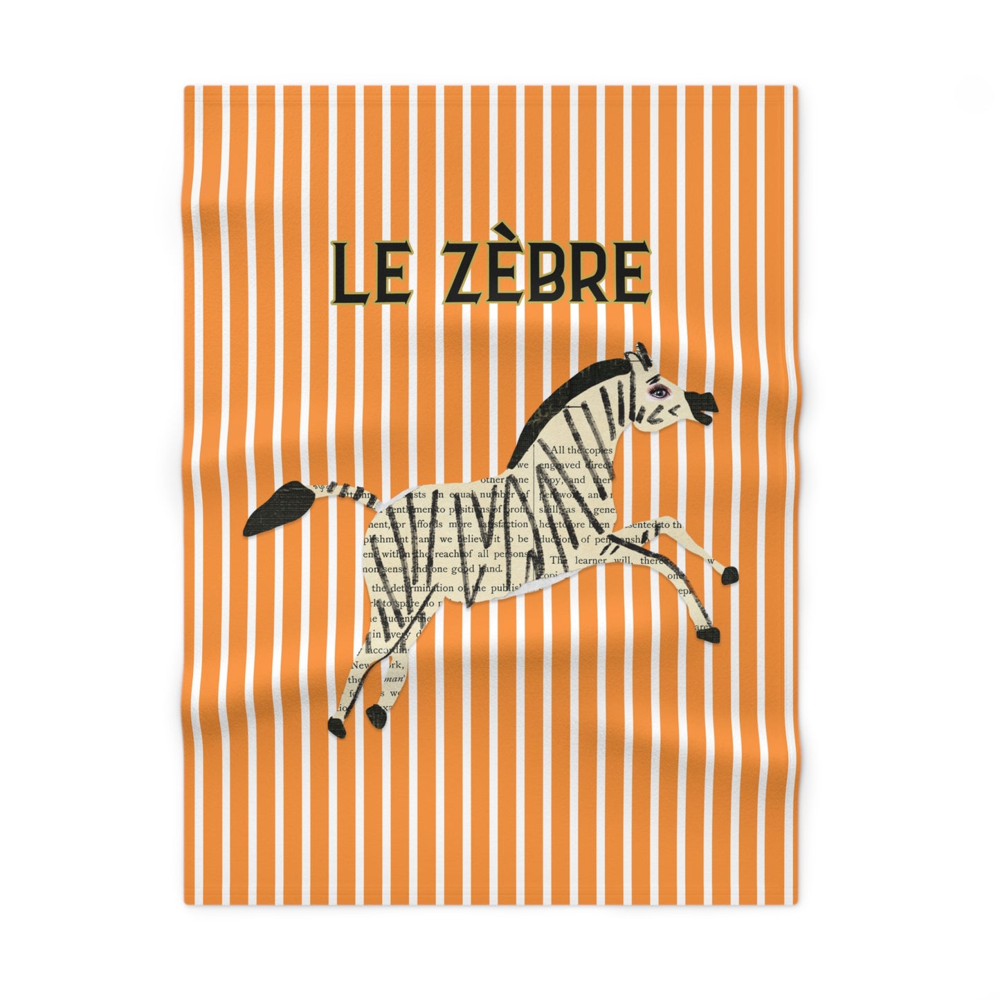 Cute Zebra Baby Blanket, ORANGE