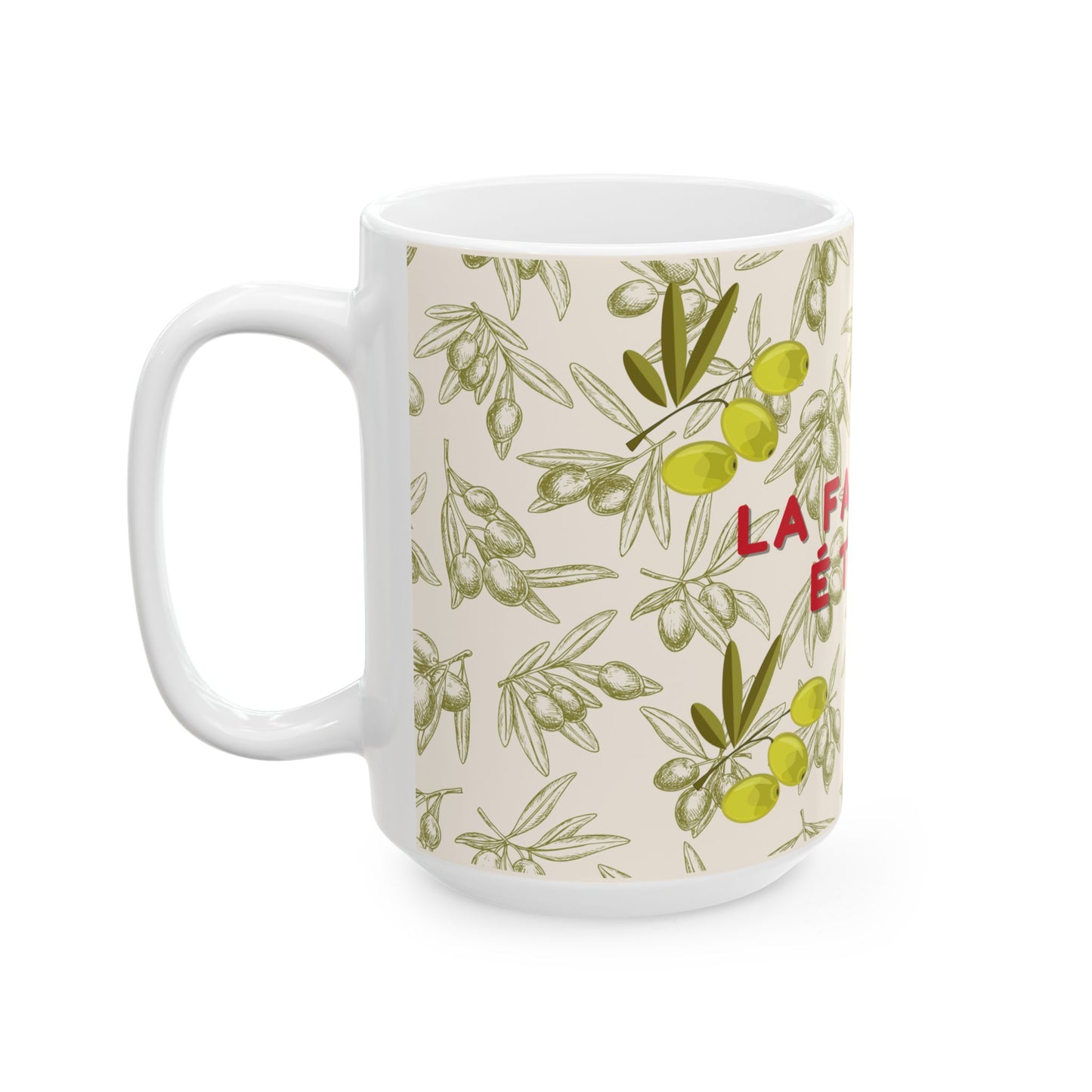 Italian Ceramic mug, La Famiglia E Tuto, side