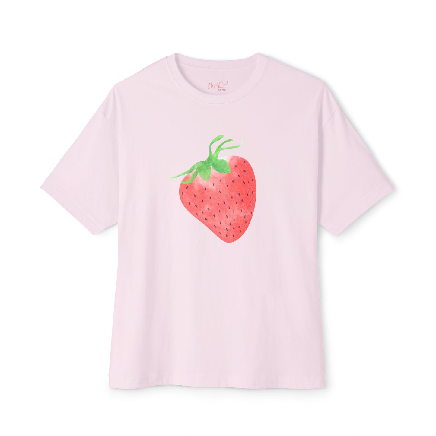 Cute Strawberry Graphic Tee -  Boxy Oversized T-Shirt