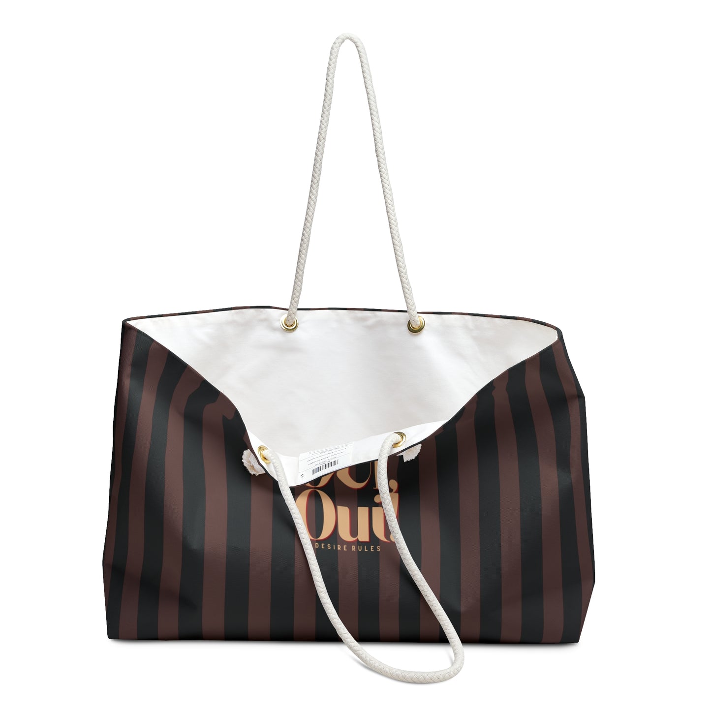 Oui, Oui Desire Rules Black Oversized Tote Bag