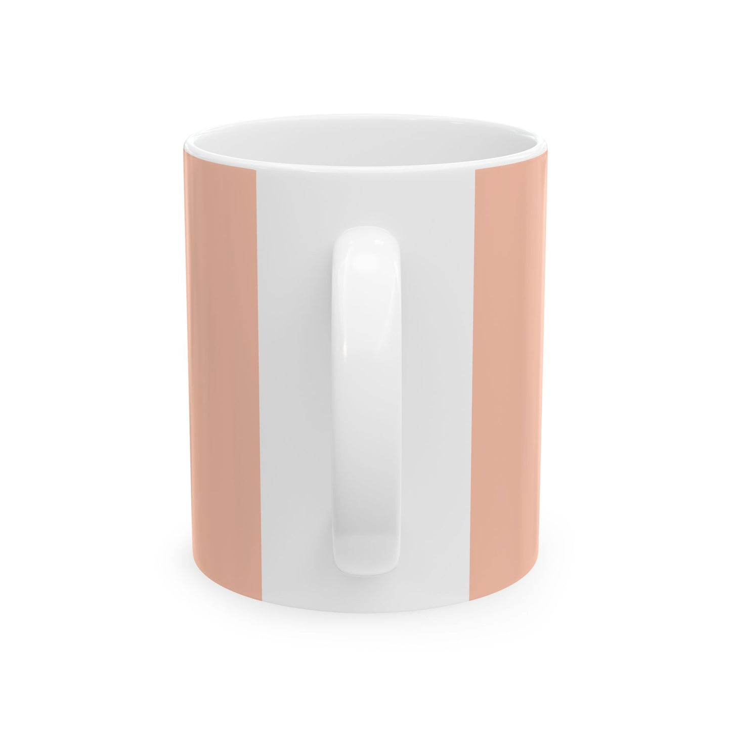 Paris Je T'aime Ceramic Mug — Retro PASTEL PEACH Coffee Cup