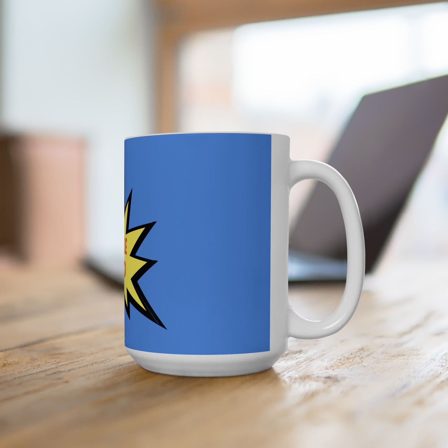 Middle Child Super Hero Ceramic Mug, Vivid Blue