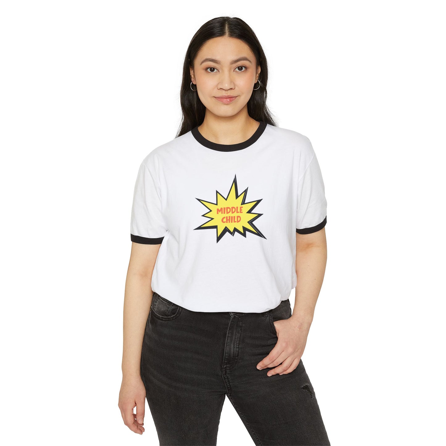 Middle Child Super Hero Ringer T-Shirt