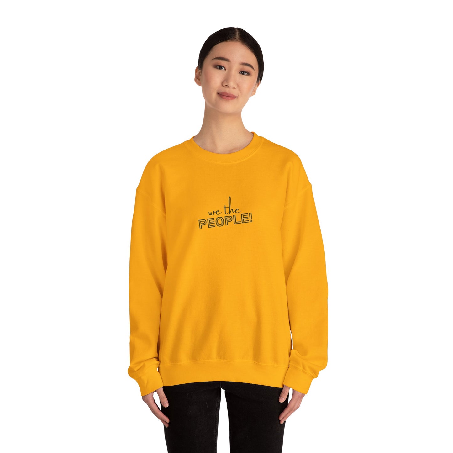 We the PEOPLE crewneck sweatshirt, GOLD