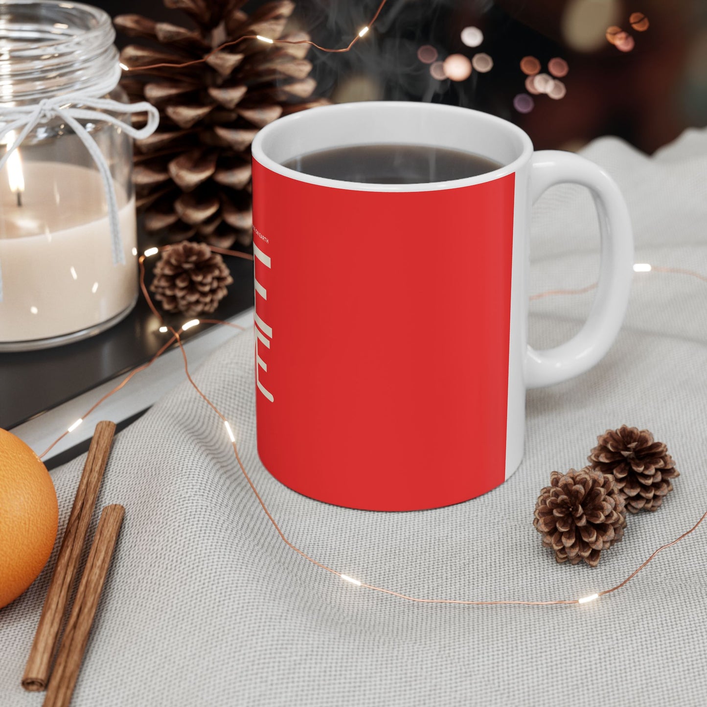 Holiday Mug,  ONE LOVE -Peace on Earth Holiday Coffee Cup