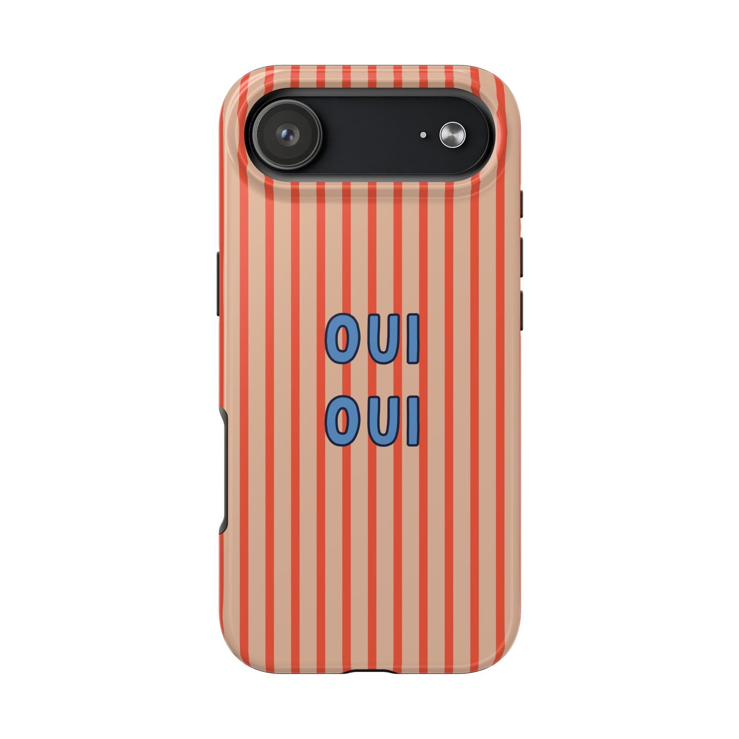Chic iPhone Case — 'OUI OUI' RED Striped iPhone Case