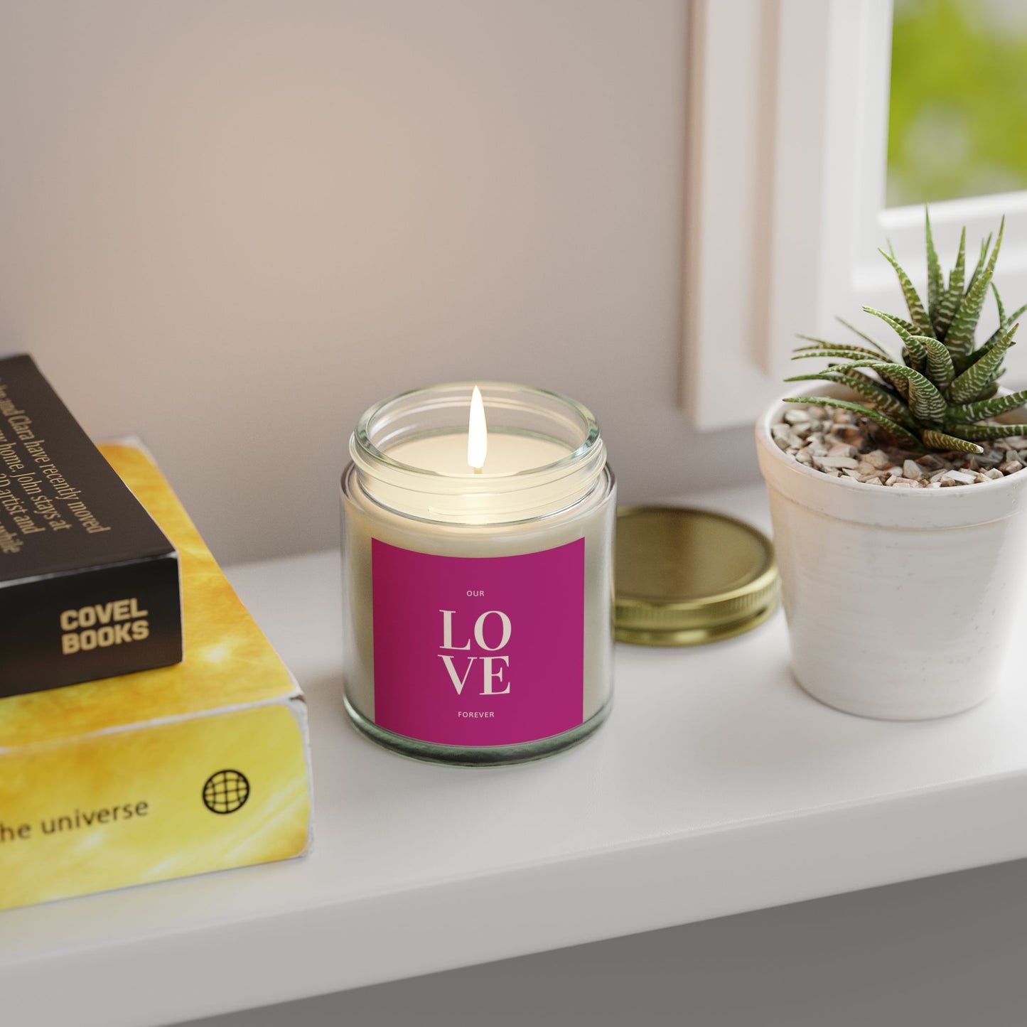 Classic Pink LOVE Scented Candles, Sweet Scents