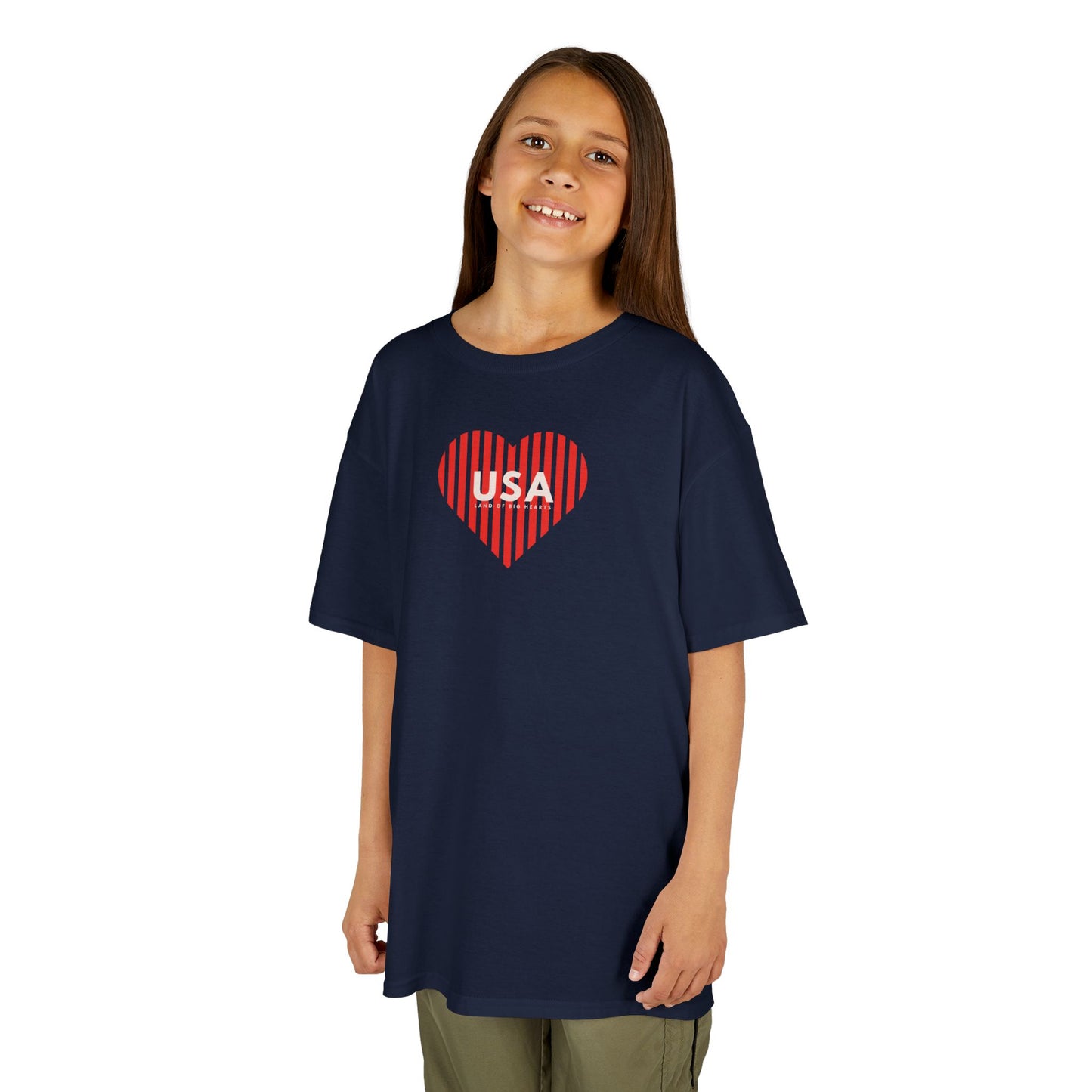 Kids Tee - USA Land of Big Hearts