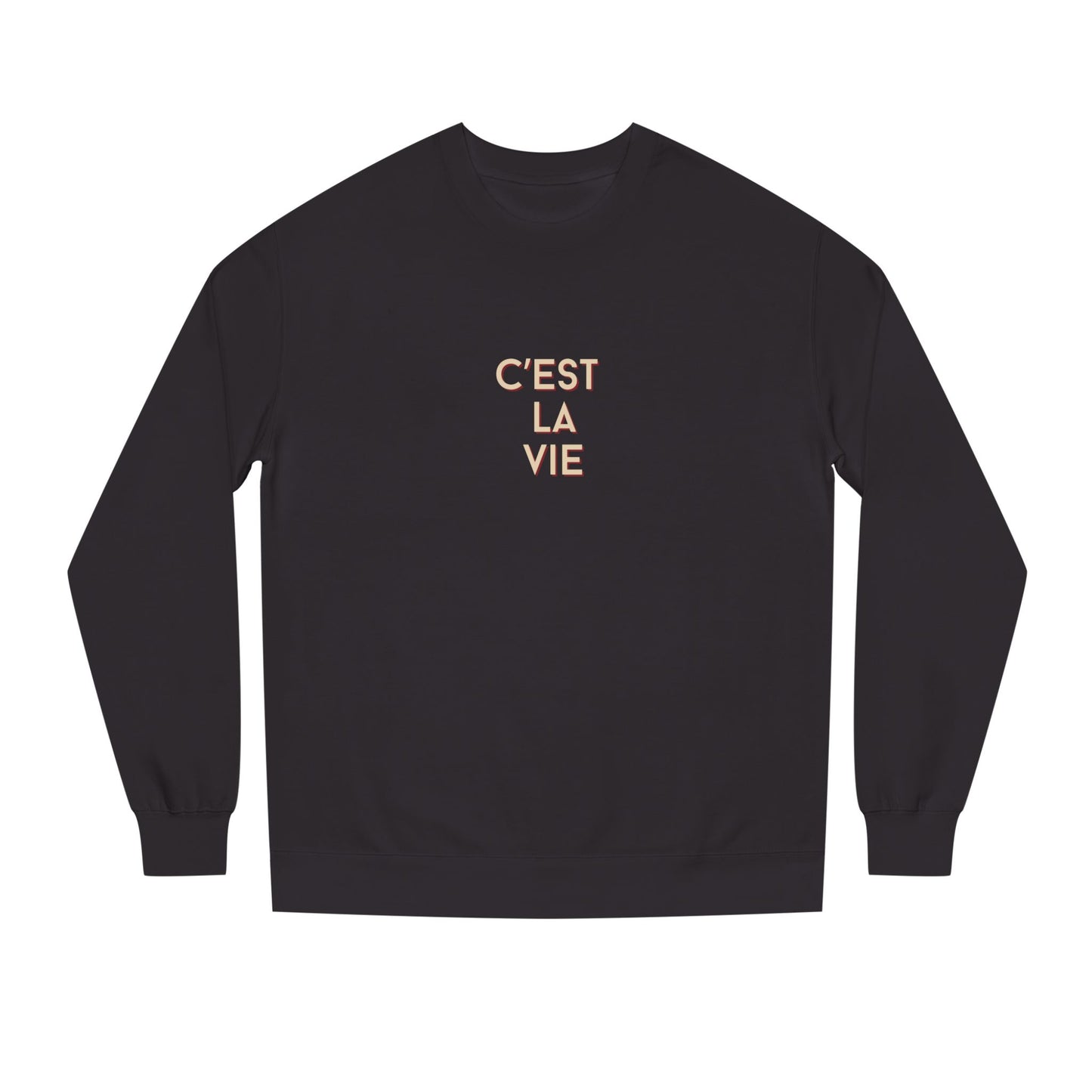 Dark  Grey Colored Sweatshirt - C'est la vie 