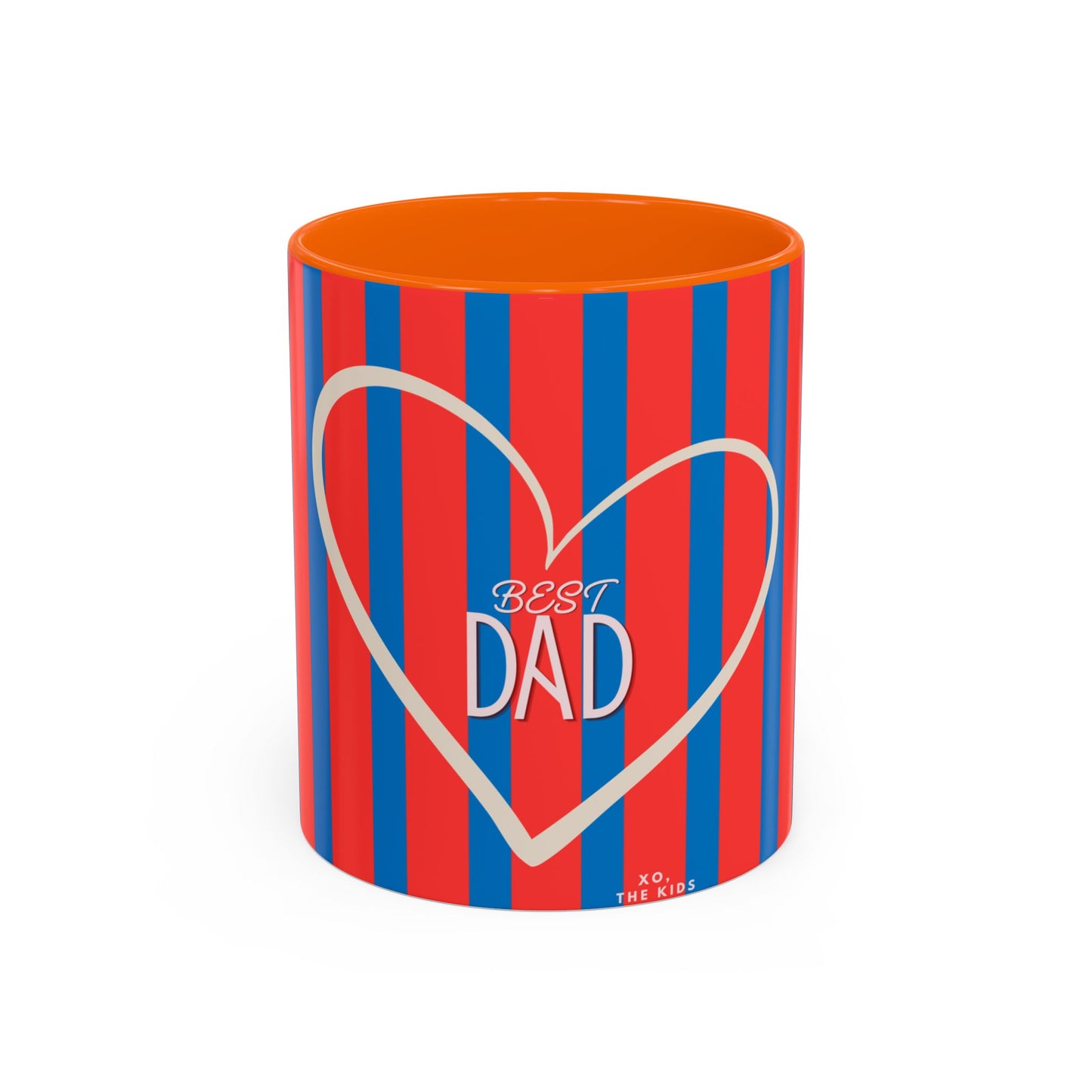 Best Dad Striped Accent Coffee Mug — Father's Day Gift