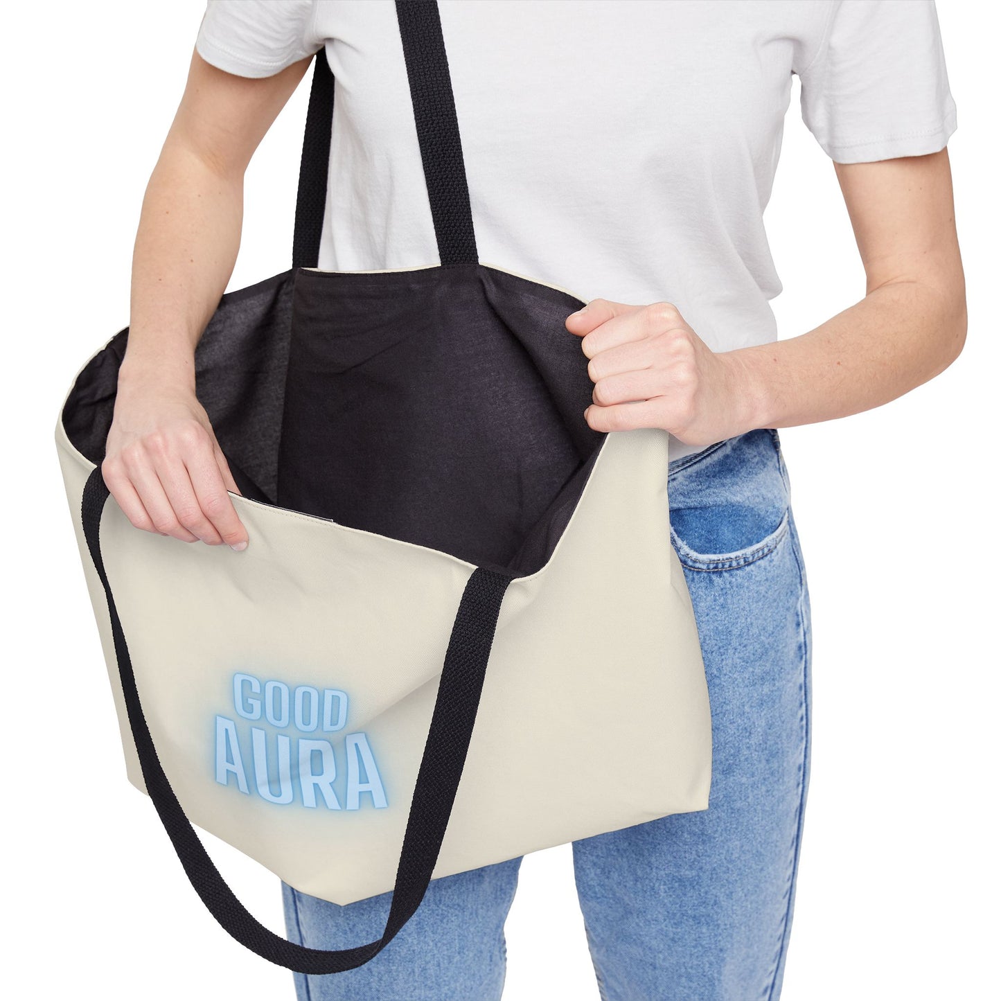 Good Aura Oversized Tote Bag,  Yoga Bag