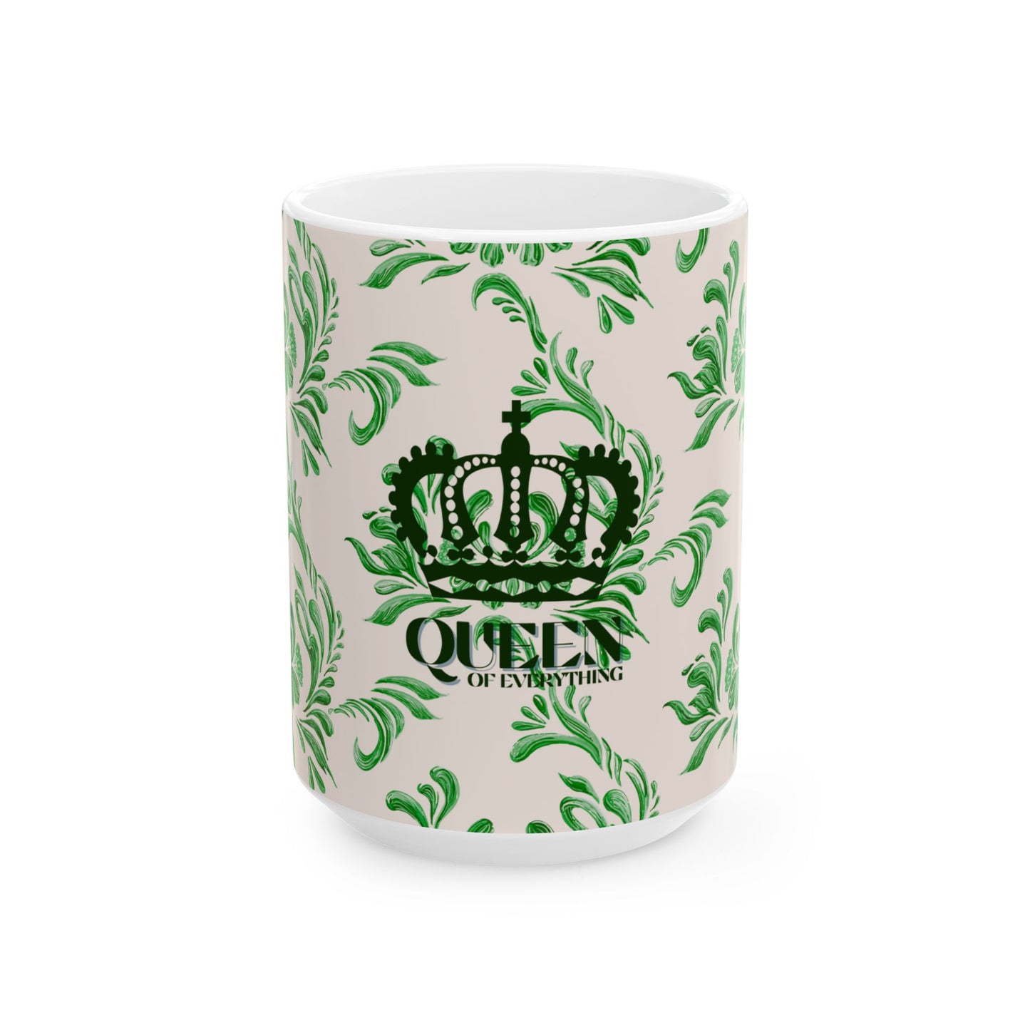 Queen of Everything Royal Mug — Green, Mom Gift