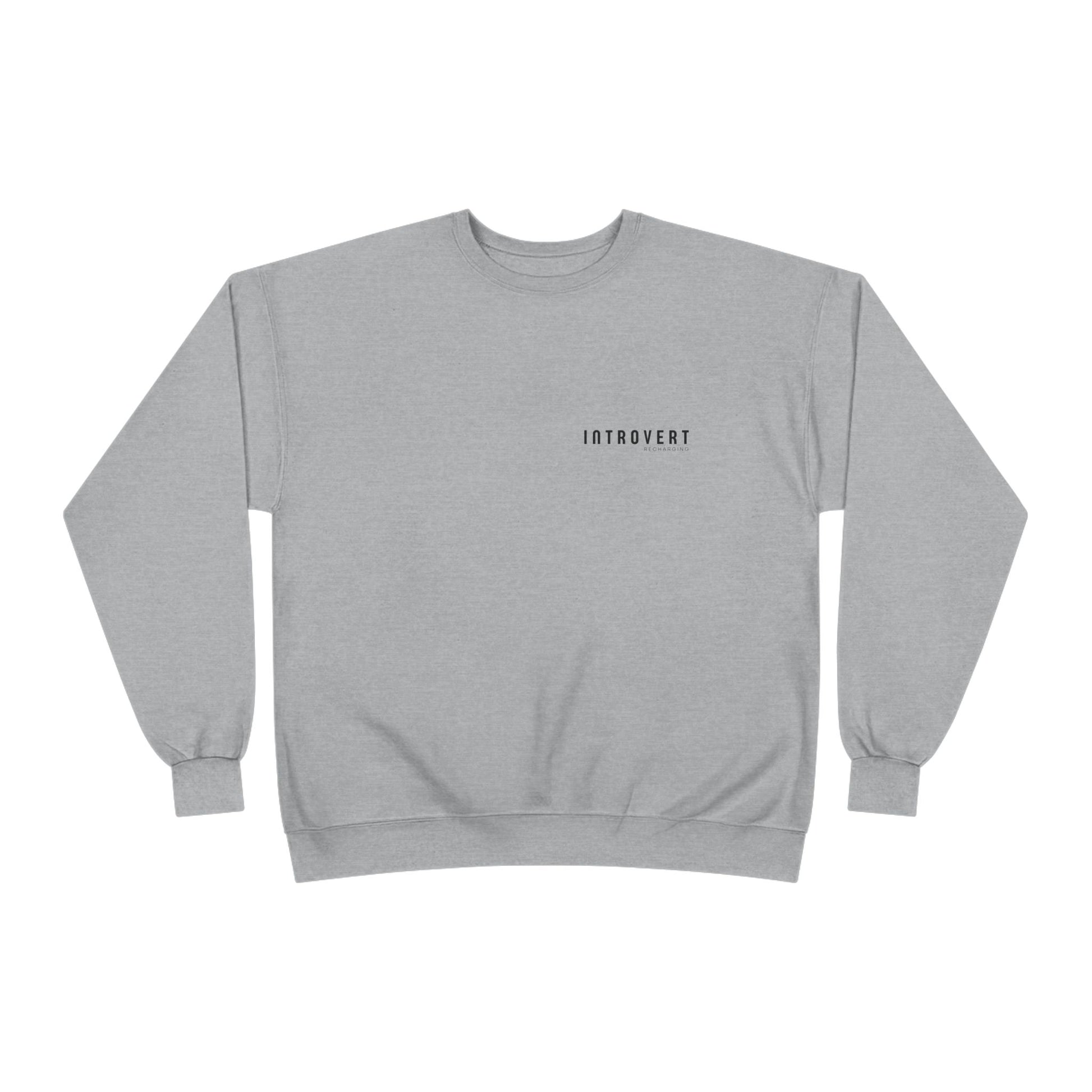 Introvert Recharging Unisex Sweatshirt, Grey