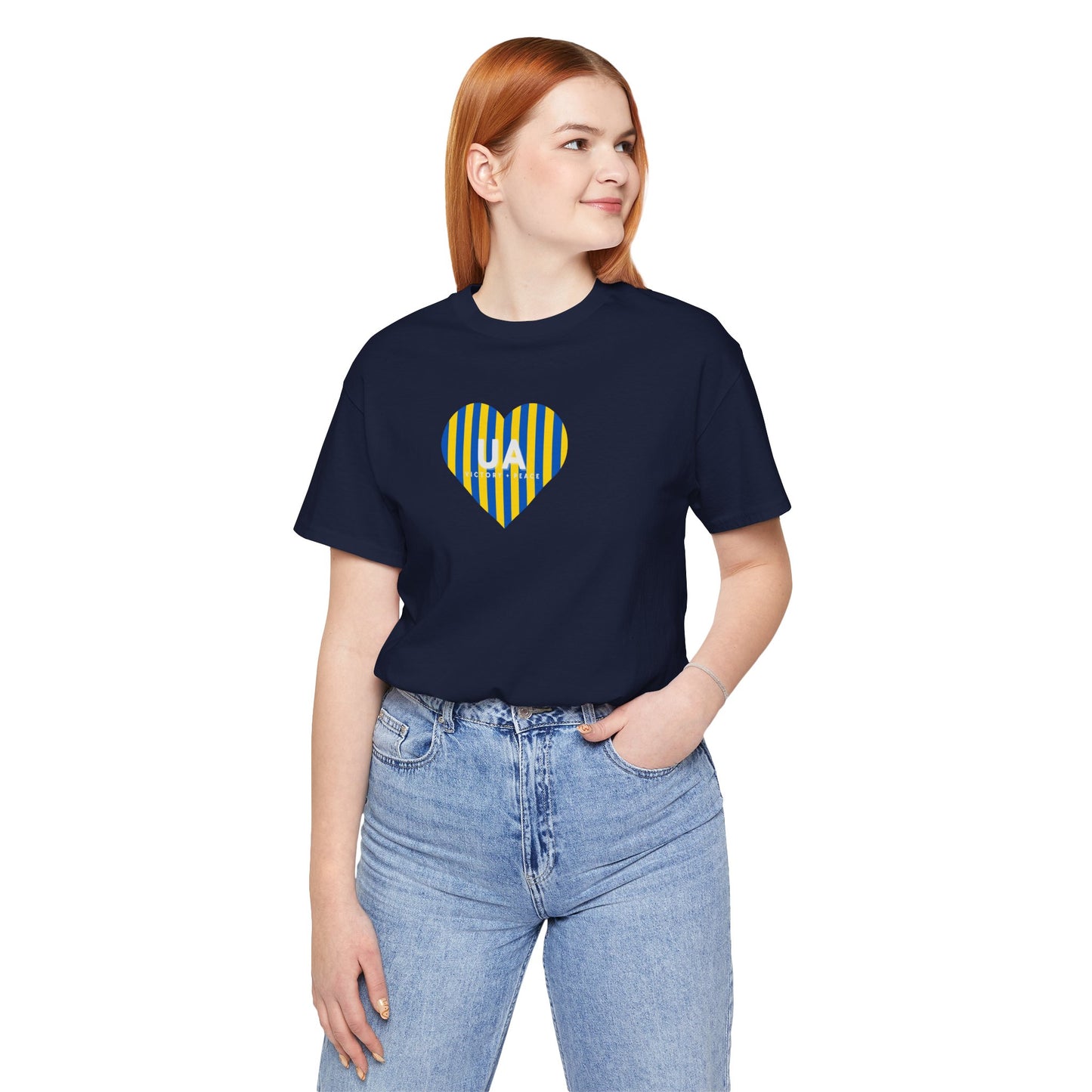 Ukraine Heart Support Tee - Slava Ukraini