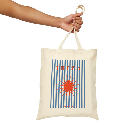 IBIZA Summer Cotton Canvas Tote Bag