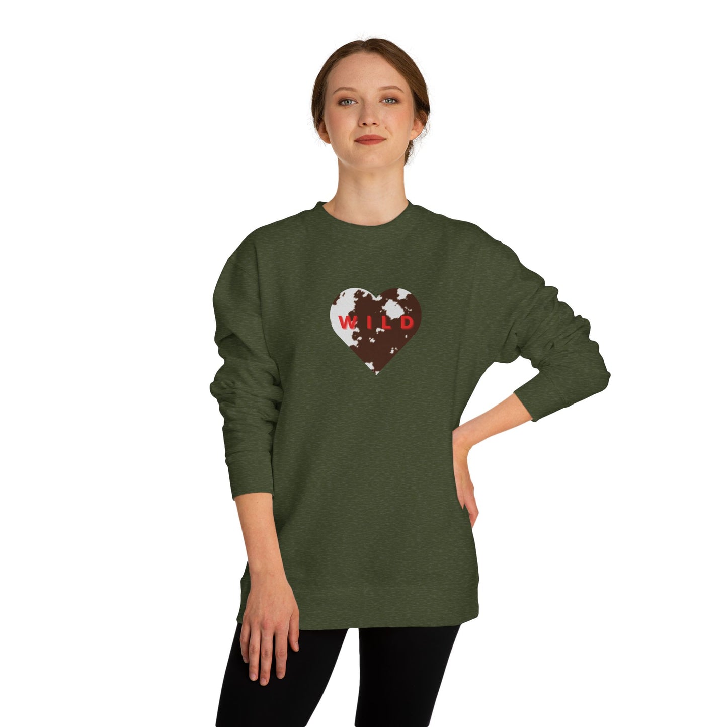 WILD Cowhide Heart Sweatshirt