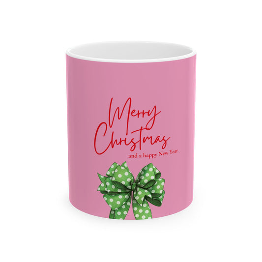 Pink Preppy Christmas Mug