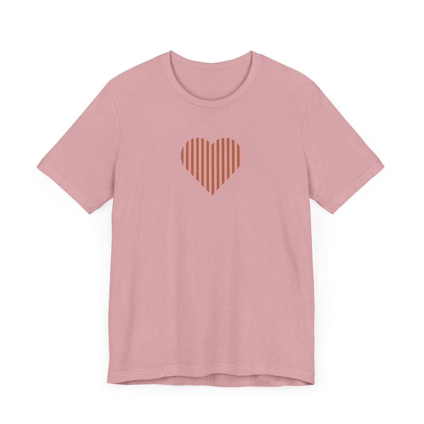 Pink/Brown Heart Ladies Tee | Preppy Basics