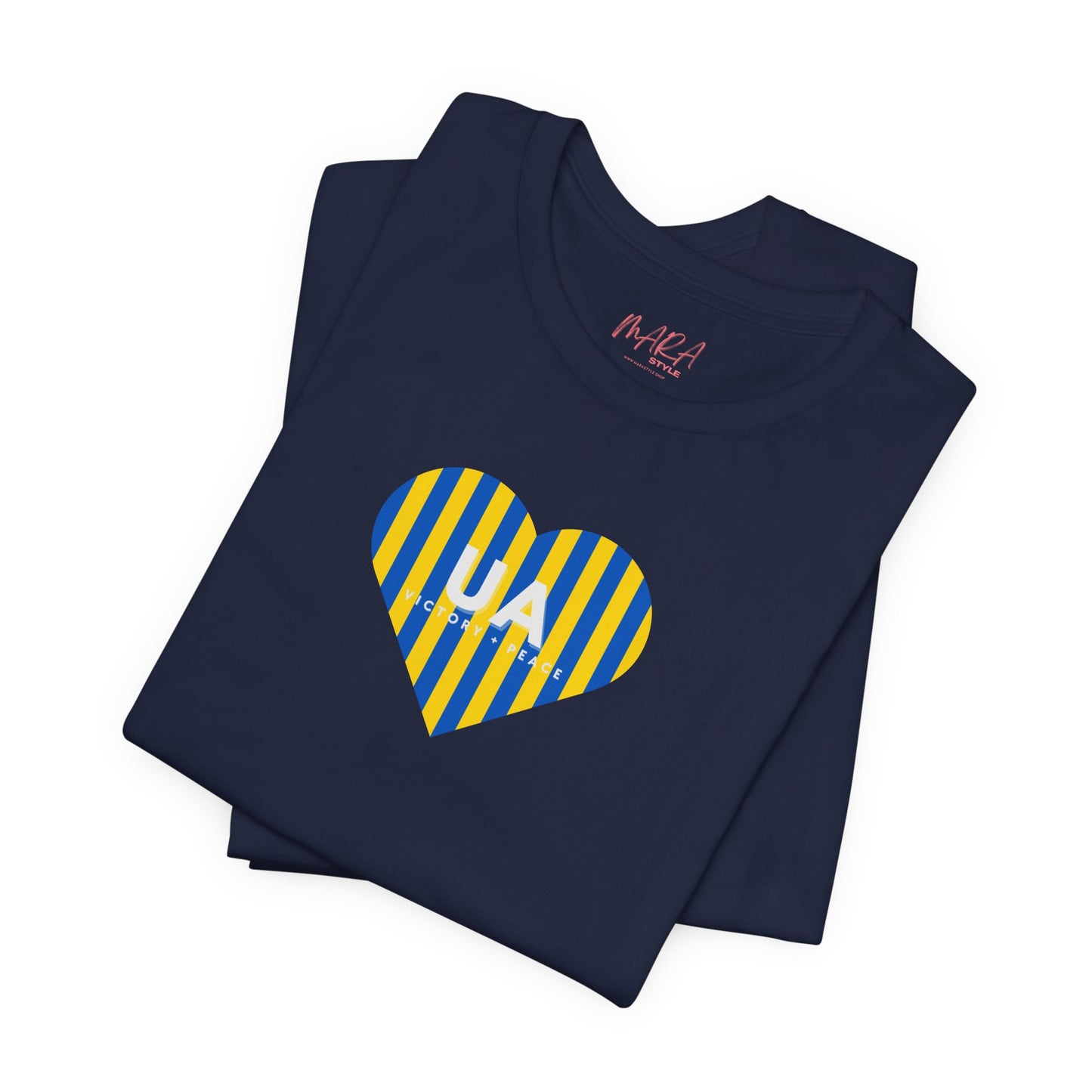 Ukraine Heart Support Tee - Slava Ukraini