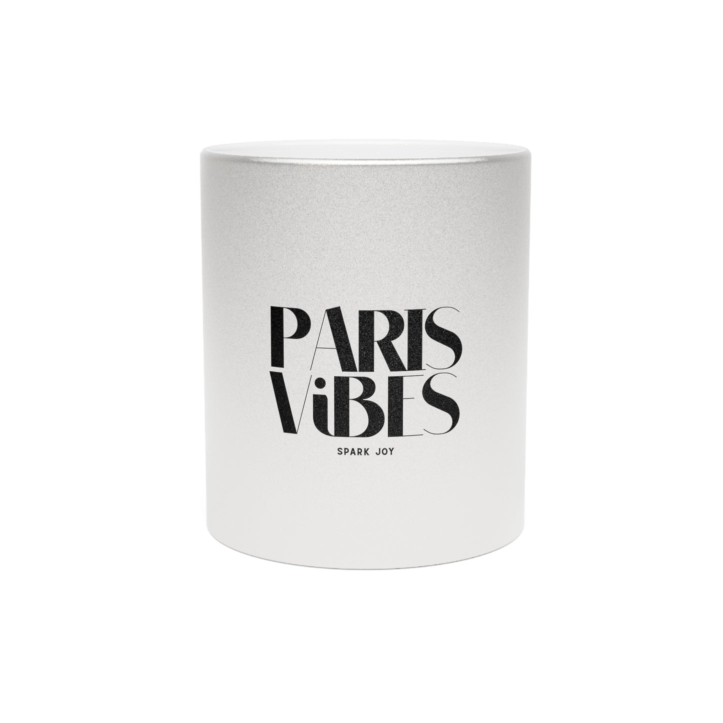 Metallic Paris Vibes Spark Joy Mug. Gold/Silver  — Holiday Collection