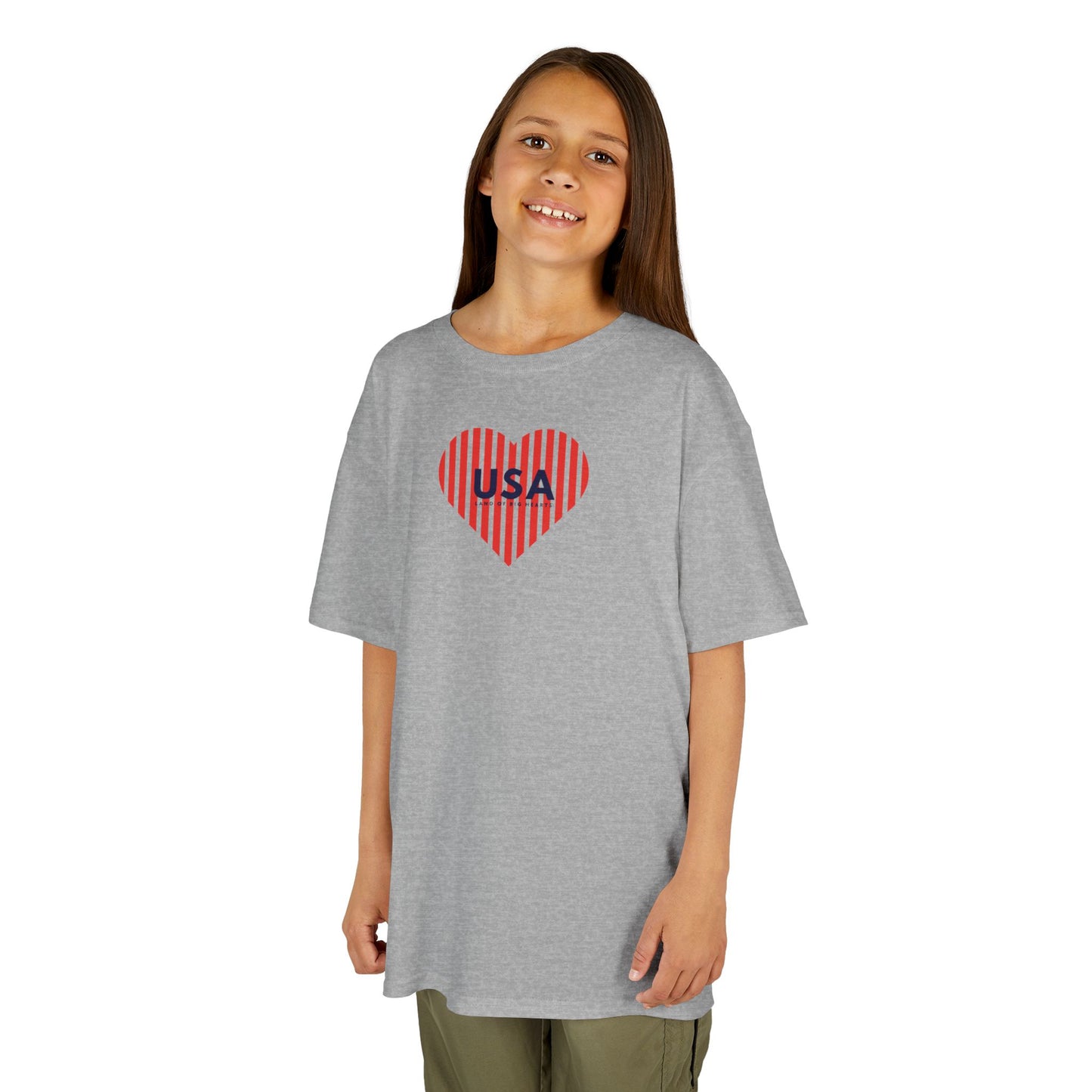 Kids Tee - USA Land of Big Hearts