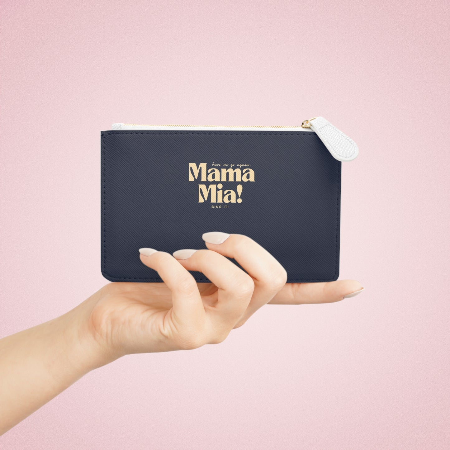 Navy Blue Mini Clutch Purse,  Mamma Mia Here We Go Again