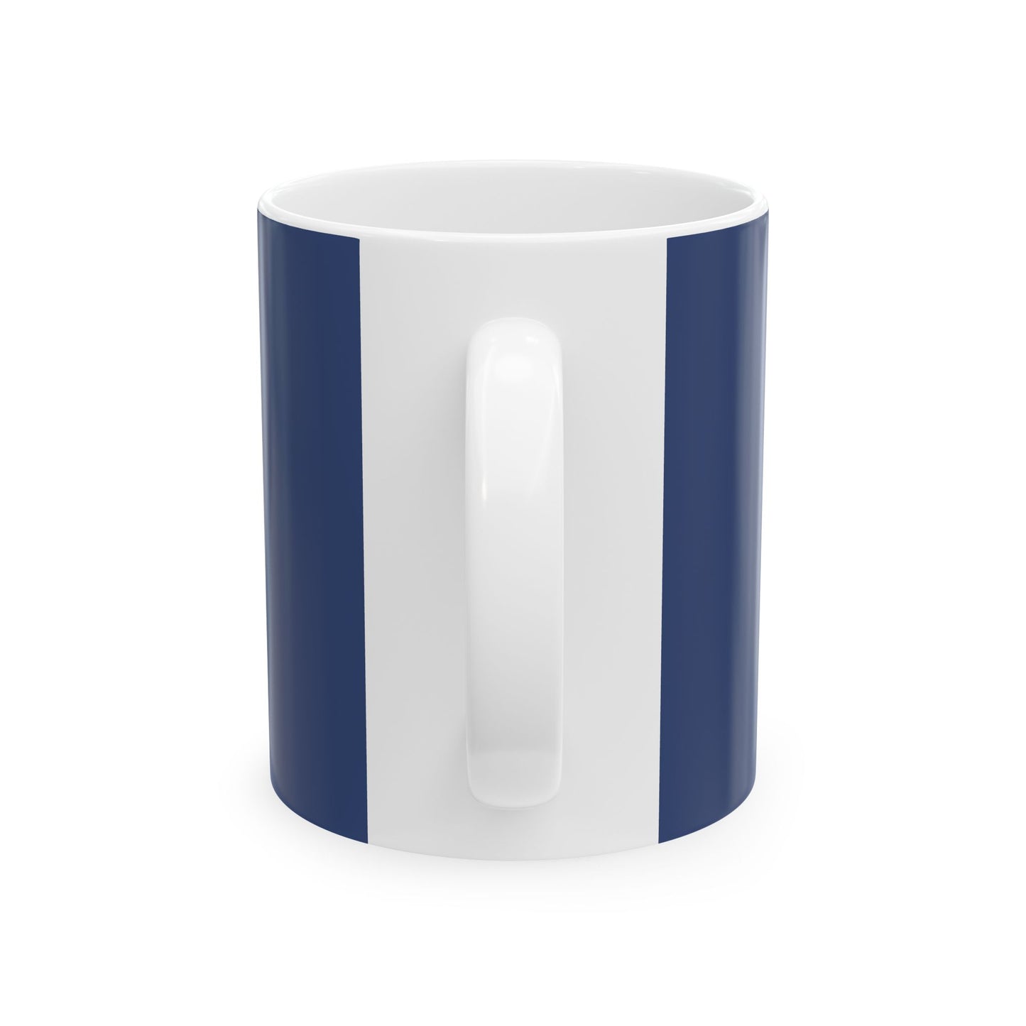 Deja Vu - "Living in the Illusion" Ceramic Mug, Royal Blue