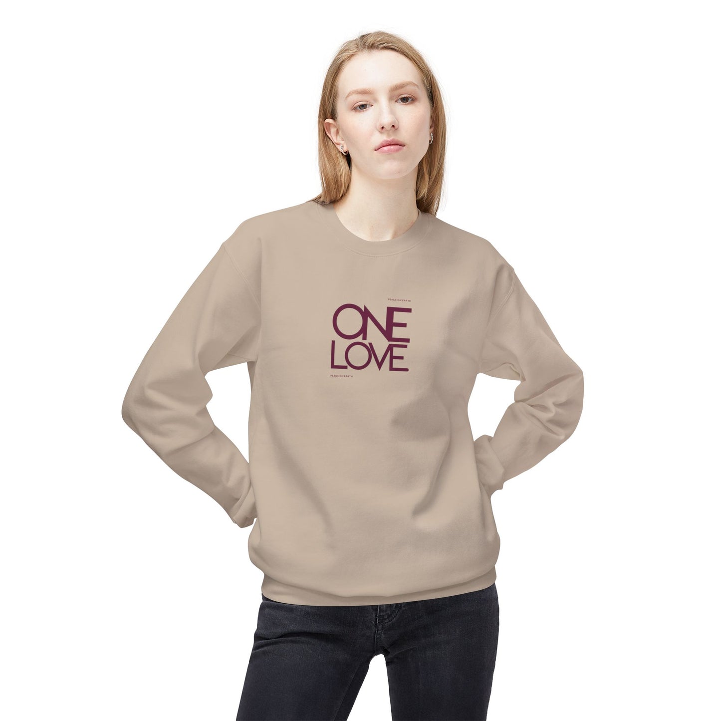 One Love Peace on Earth Holiday Unisex Sweatshirt