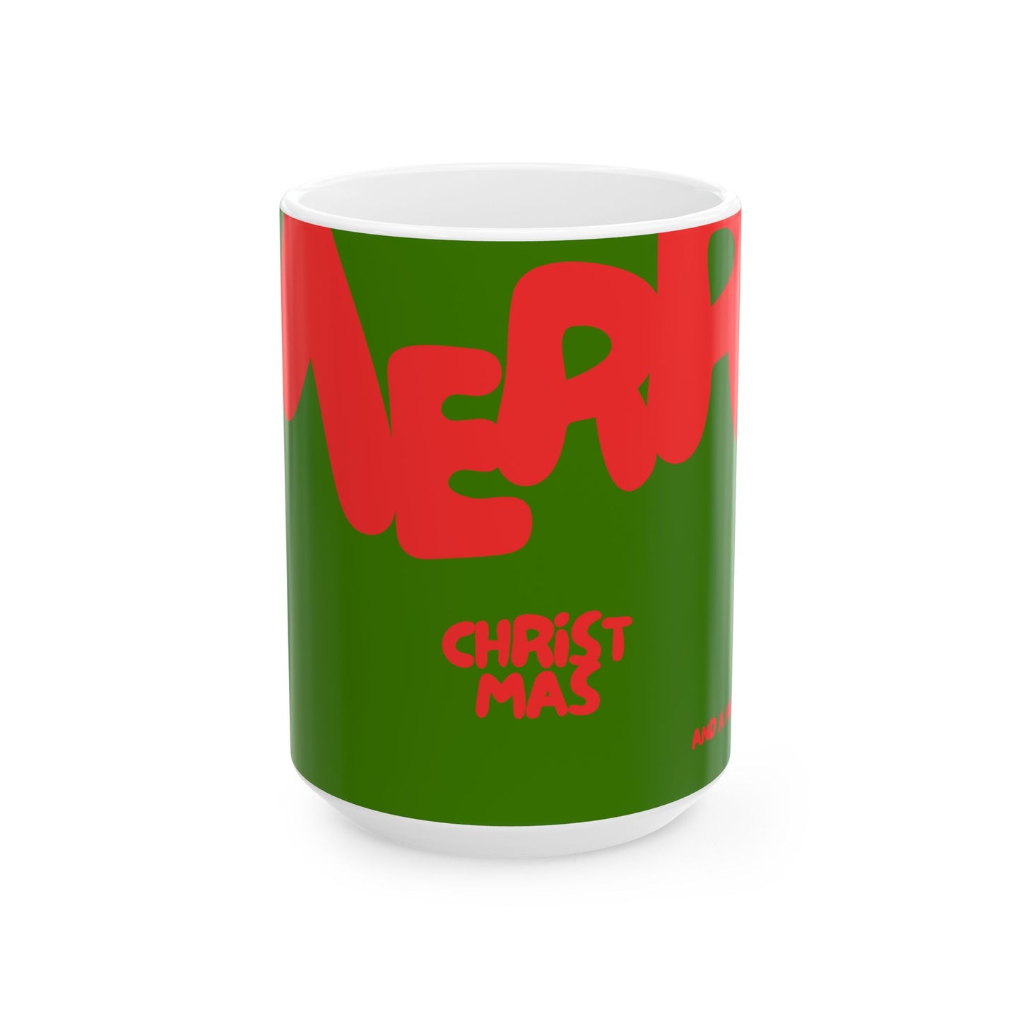 Modern Christmas Ceramic Mug - GREEN
