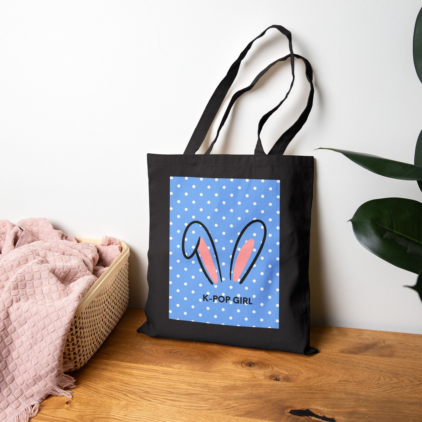 K-Pop Girl Bunny Tote Bag | Korean Wave