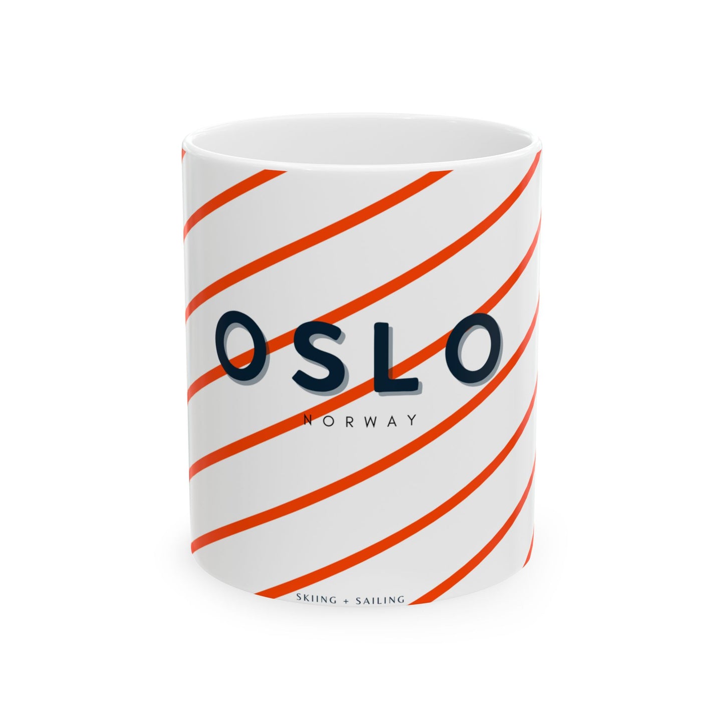 Oslo, Norway Sailing & Sking Preppy Mug