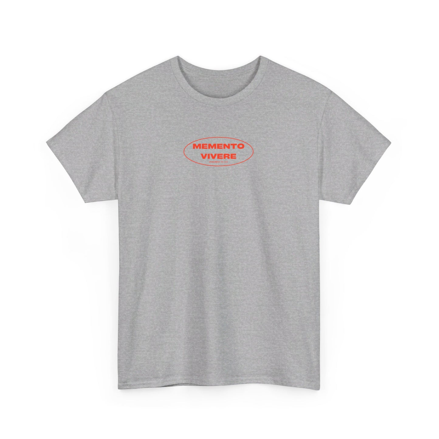 Stoic Tee "Momento Vivere"  (Remember to Live) -Red, Men's Clothing