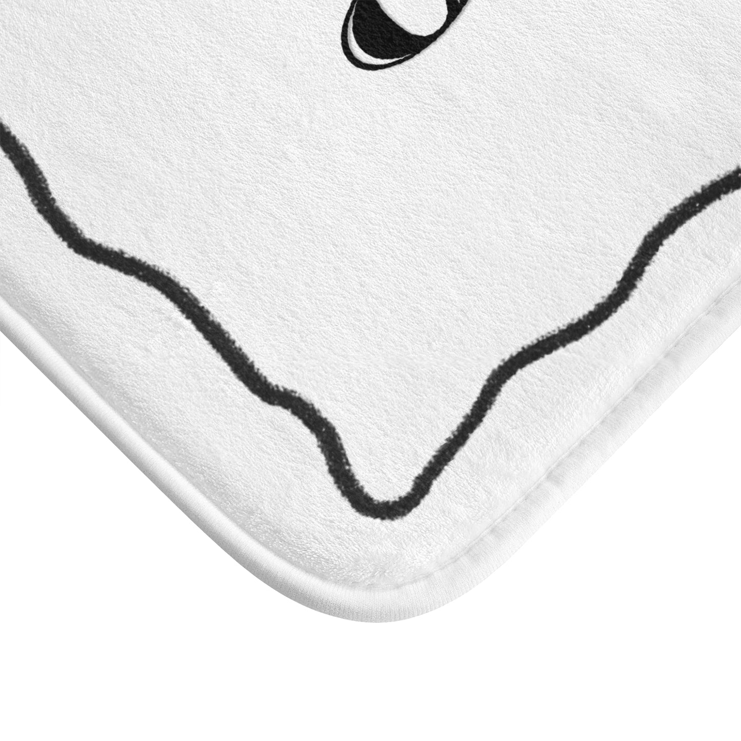 OUI Black & White Bath Mat — Feminine French Bathroom Rug