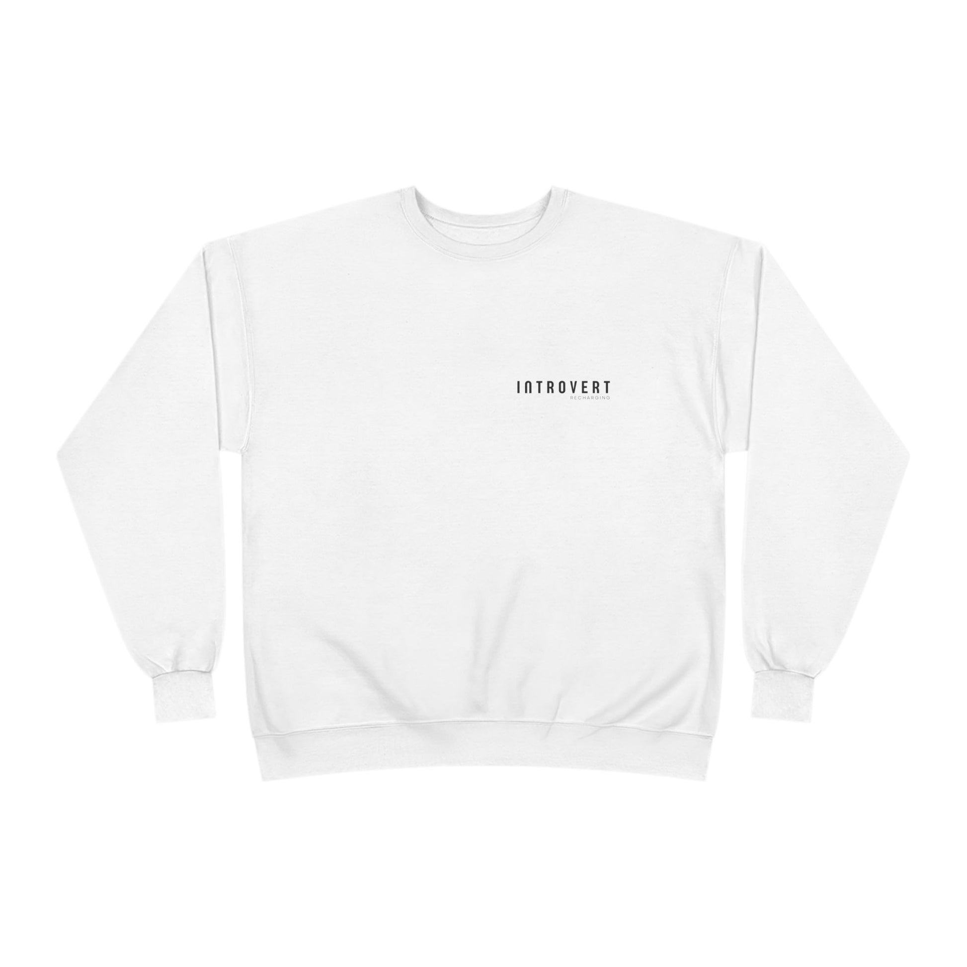 Introvert Recharging Unisex Sweatshirt, White