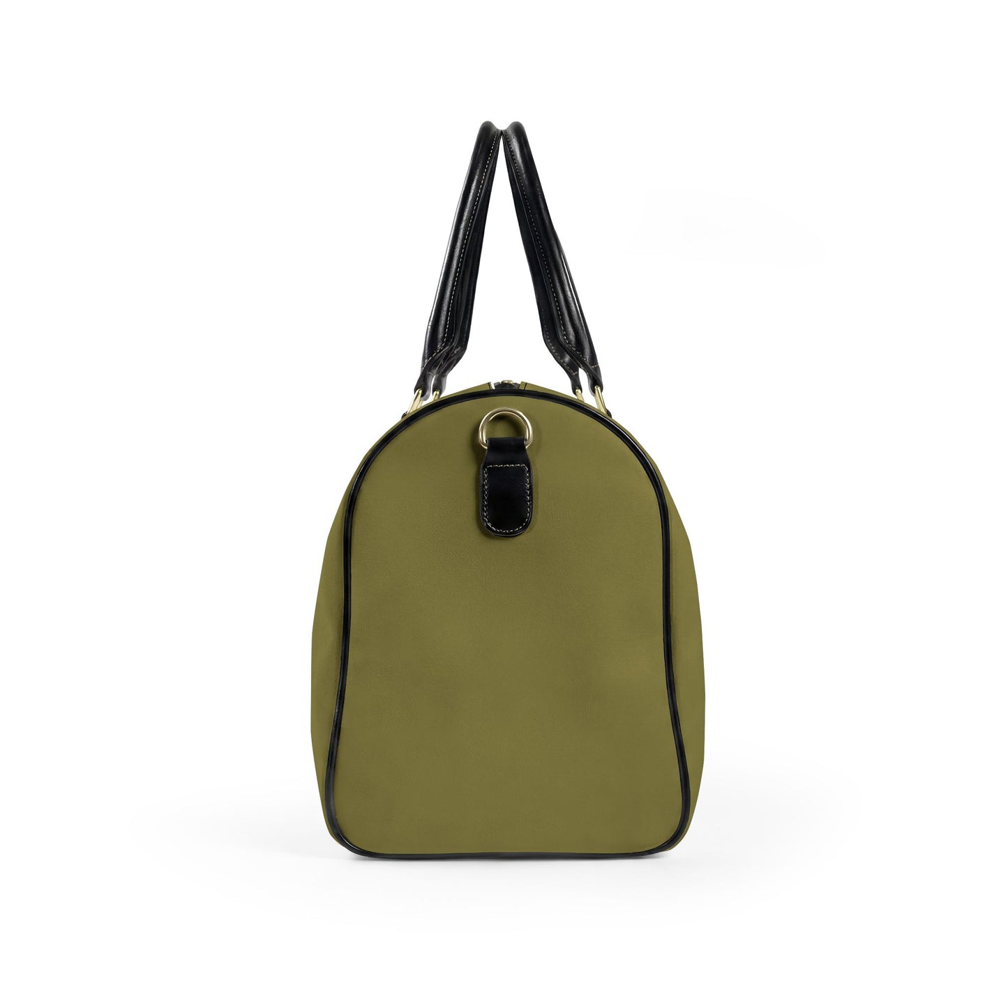 Escape Vegan Leather Travel Bag — Olive Stripes Unisex Duffle