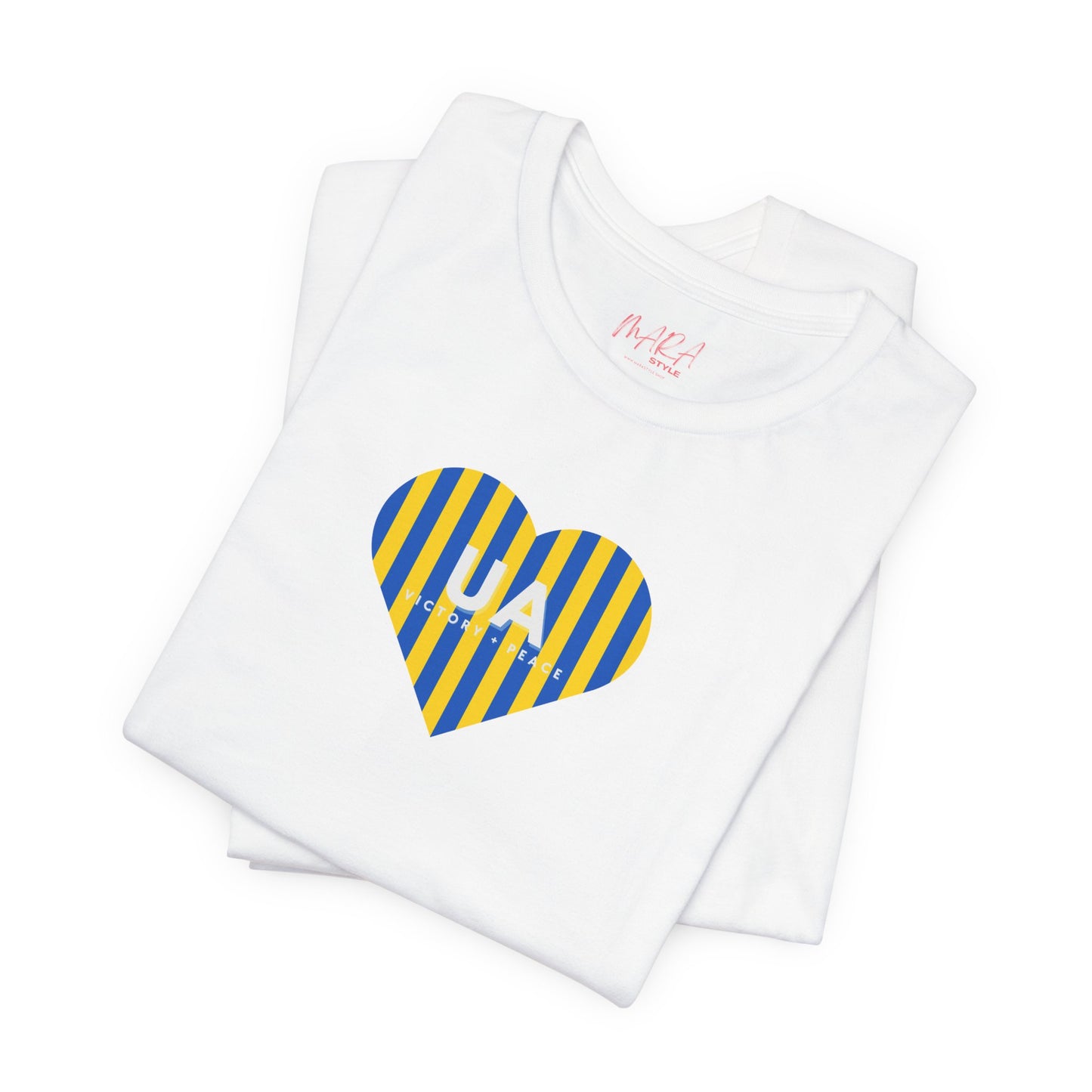 Ukraine Heart Support Tee - Slava Ukraini