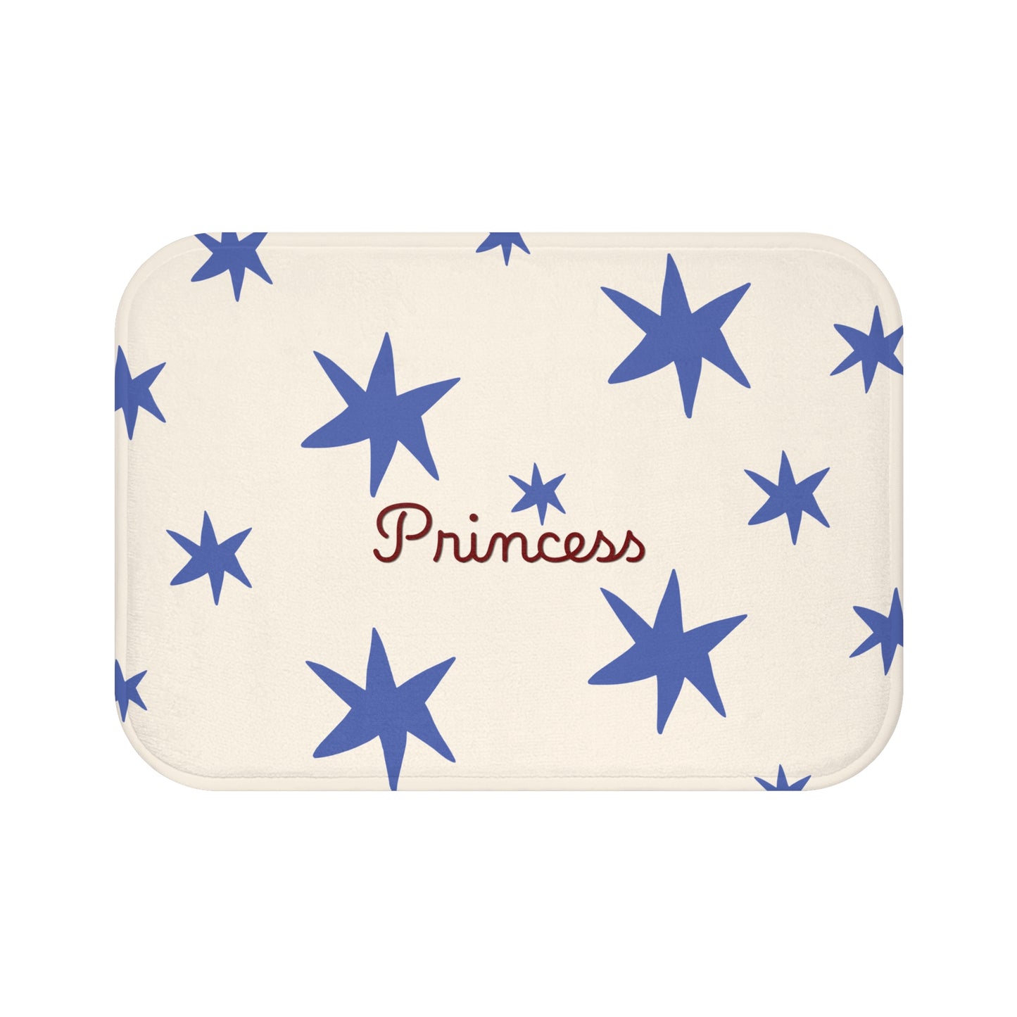 Whimsical Princess Stars Bath Mat — Girly Bathroom Rug