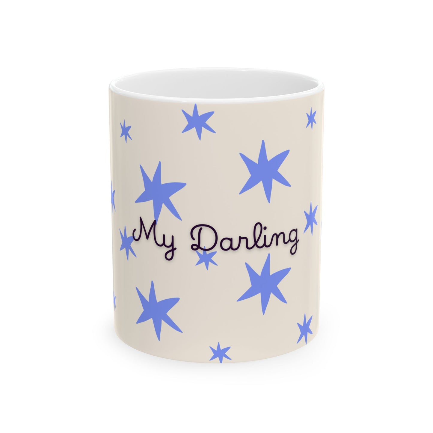 My Darling Ceramic Mug, Periwinkle — Romantic Coffee Cup (11oz/15oz)